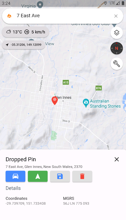 Dropped pin interface